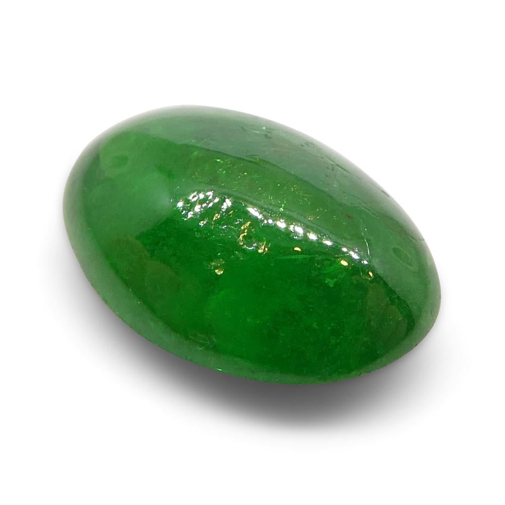 Granato ovale cabochon di tsavorite verde del Kenya, 1.6ct, non riscaldato in vendita 3