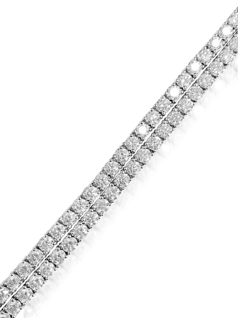 16 Carat VVS Diamond Tennis Necklace For Sale at 1stDibs