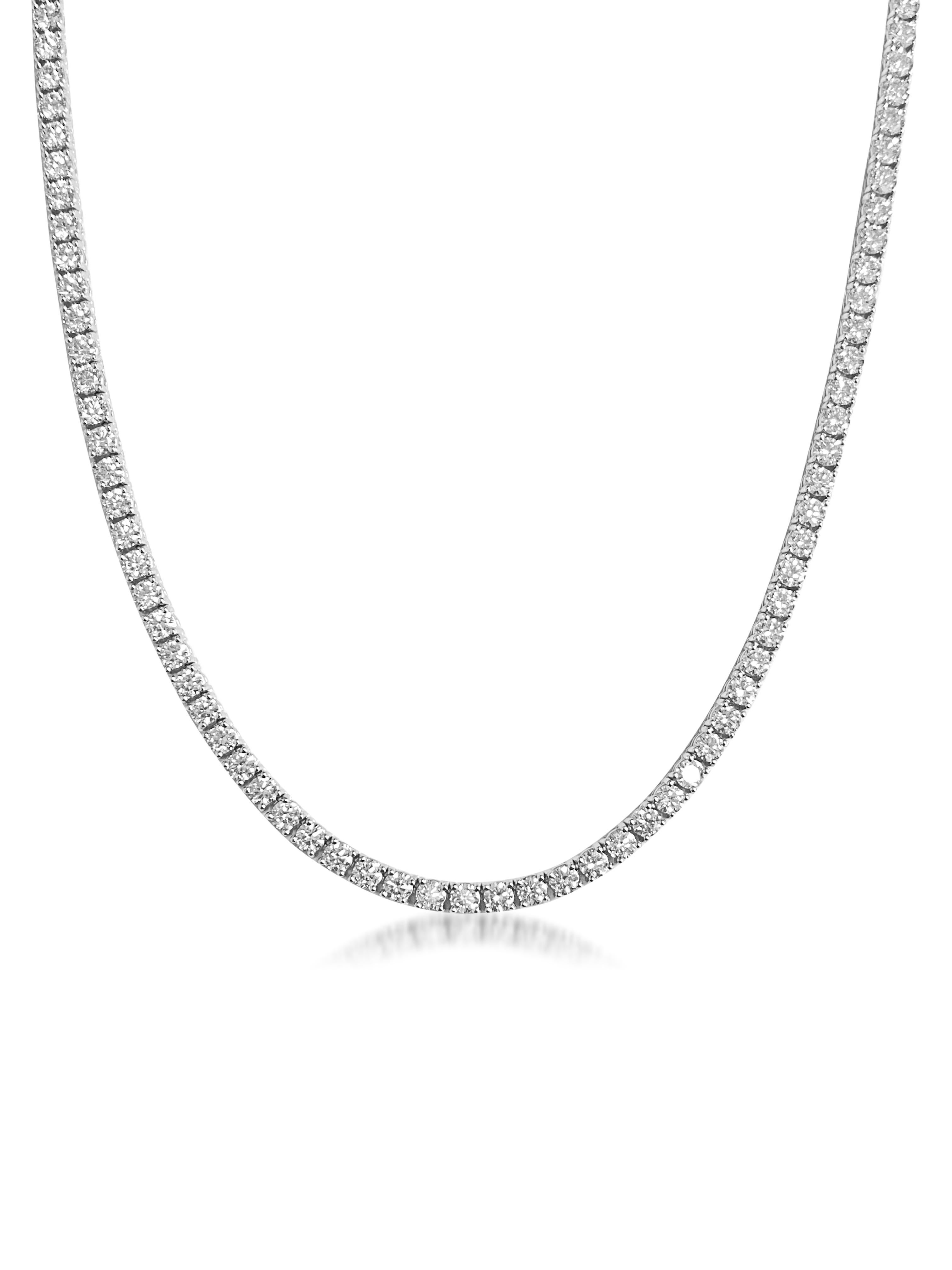 VVS Diamant-Tennis-Halskette mit 16 Karat für Damen oder Herren im Angebot