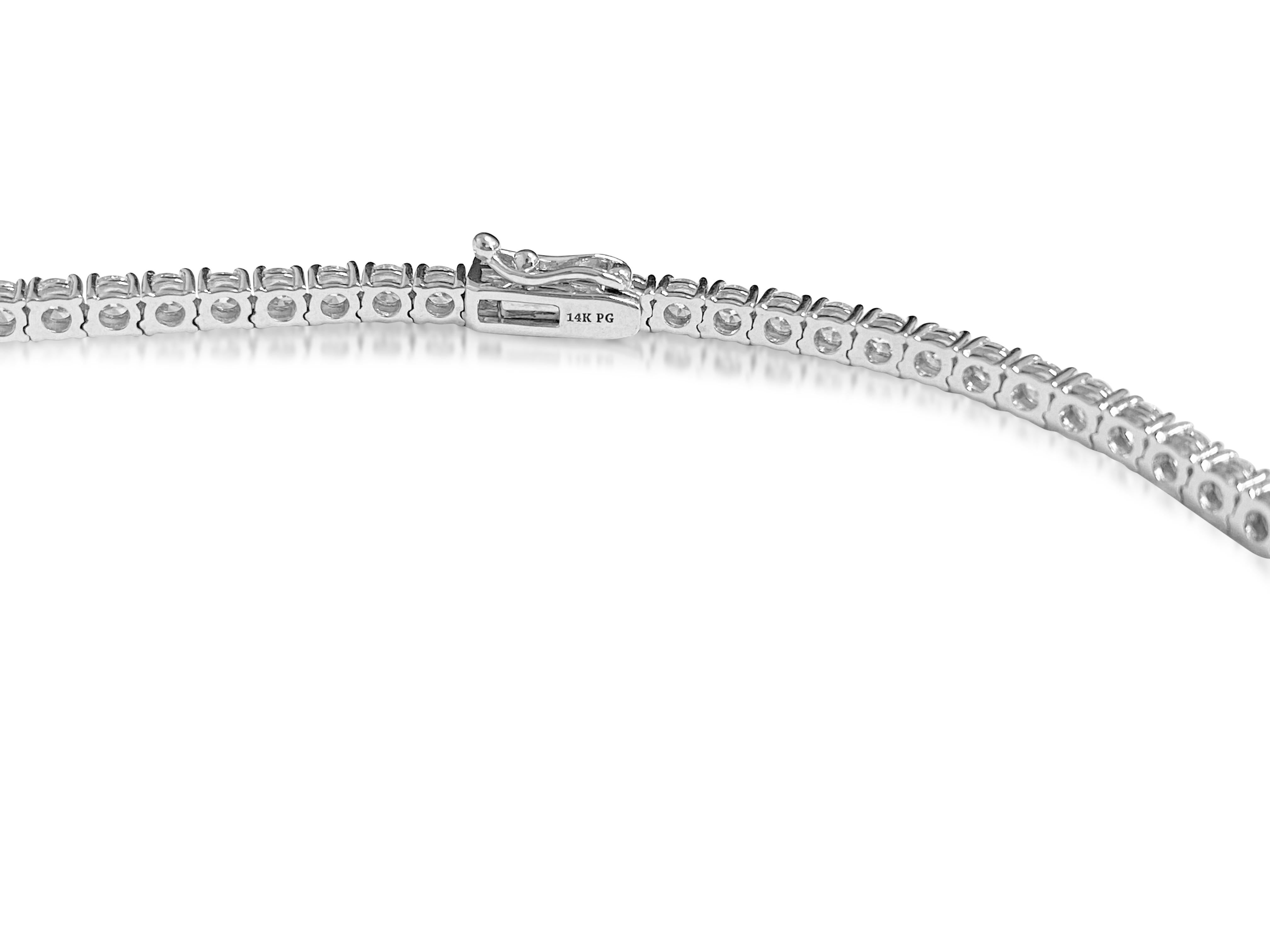 VVS Diamant-Tennis-Halskette mit 16 Karat im Angebot 2