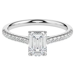 1.6cts Moissanite Wedding Ring Engagement 925 sterling Silver rectangle shapr