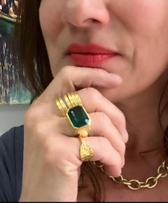 16k Emerald Cocktail Ring, by Tagili