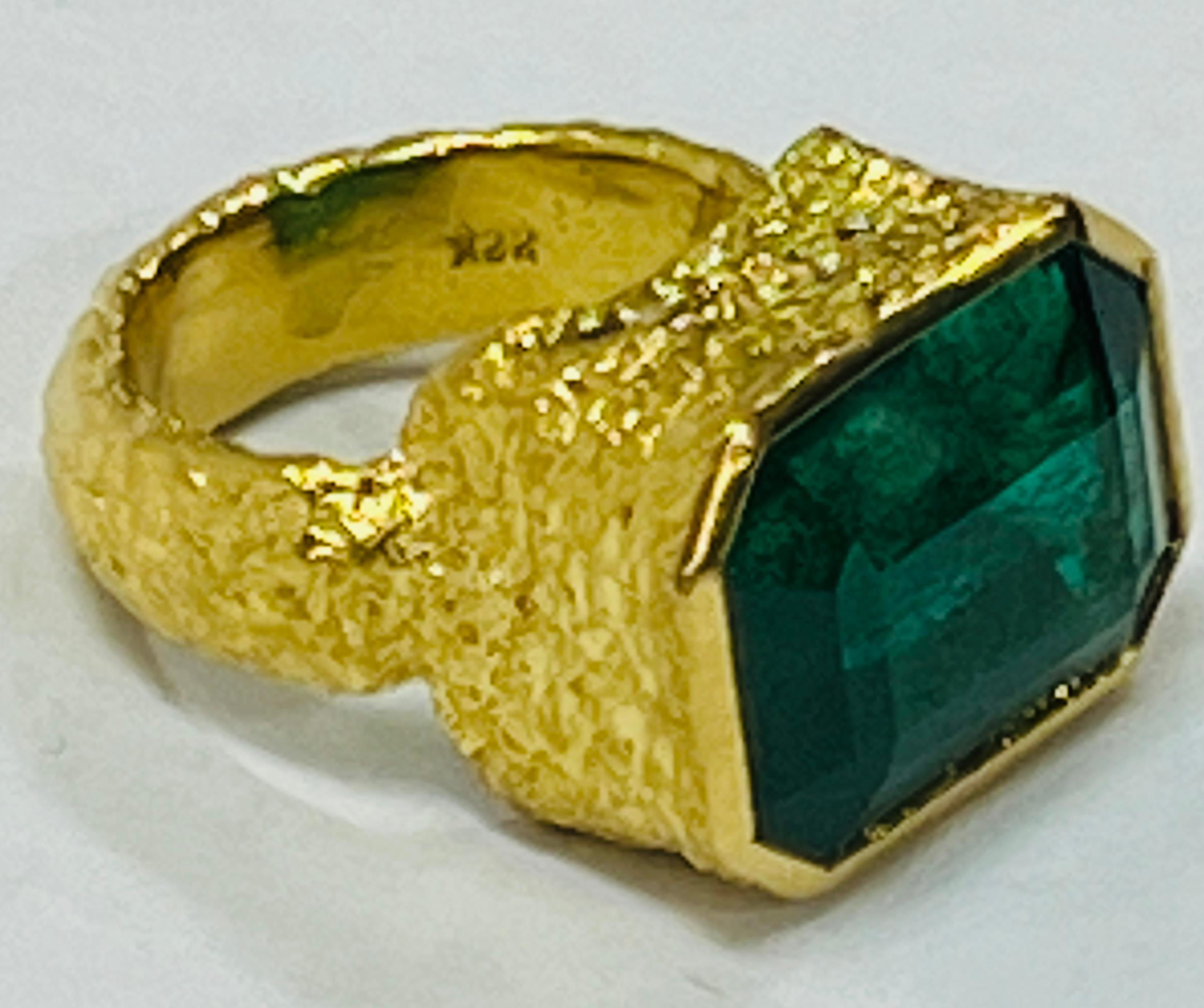 16k Emerald Cocktail Ring, by Tagili 1