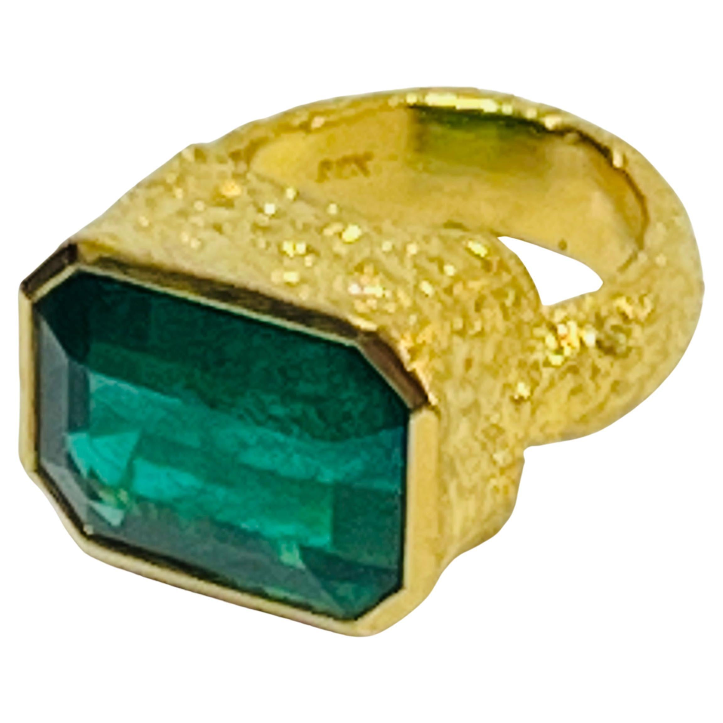 16k Emerald Cocktail Ring, by Tagili