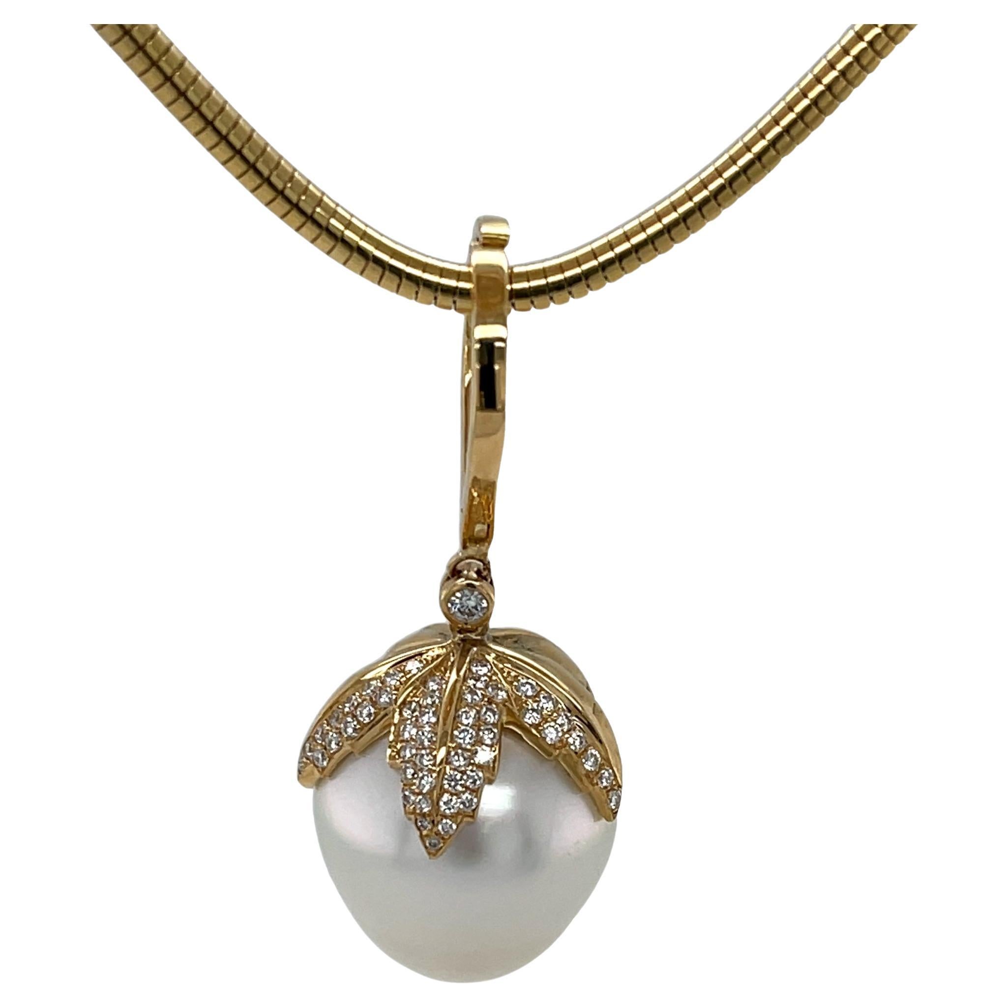 This gorgeous necklace pairs an impressive, diamond-studded South Sea pearl and yellow gold pendant with a 48-inch double strand of 3mm Akoya saltwater pearls! The pendant features a very large 16mm South Sea pearl with shiny white luster attached