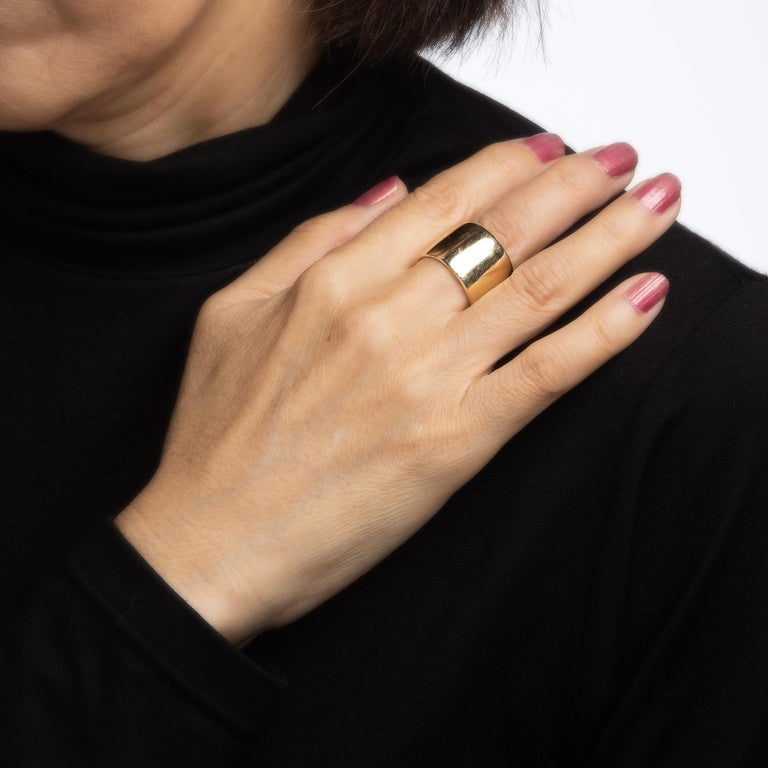 Everyday Cigar Band | Classic Simple Everyday Gold Ring 8.25 / 14K Yellow Gold by Marrow Fine