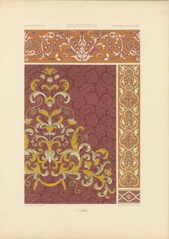 Diseño ornamental de volutas renacentistas de los siglos XVI-XVII, Lámina LXXIII, 1869
