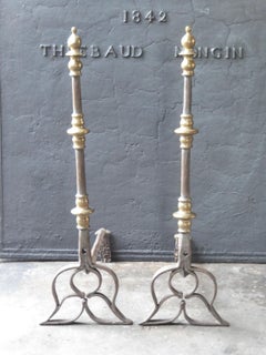 16th-17th Century Dutch Renaissance Andirons or Firedogs
