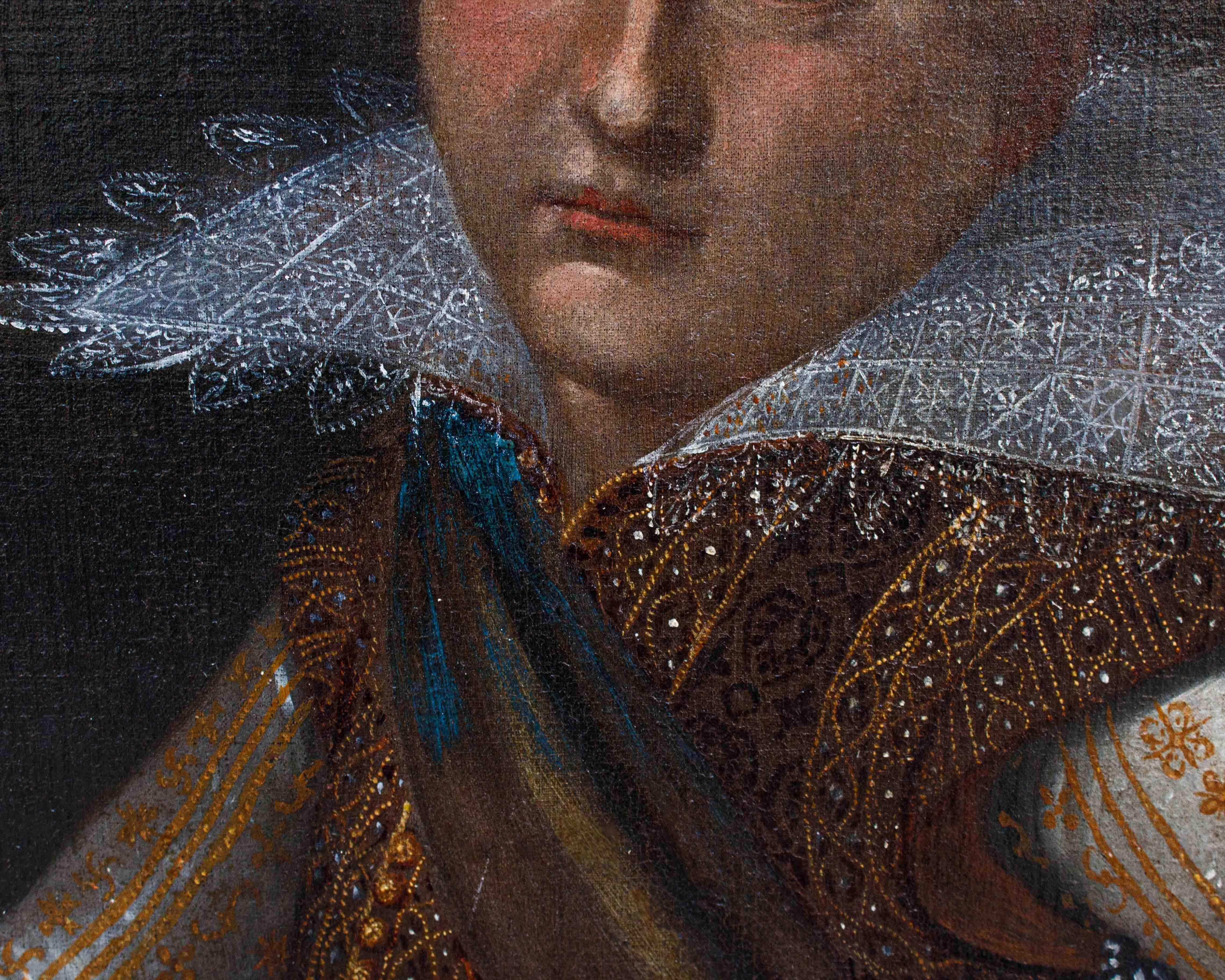 16th-17th Century Gentleman’s Portrait Oil on Canvas by Francesco Zucco For Sale 2