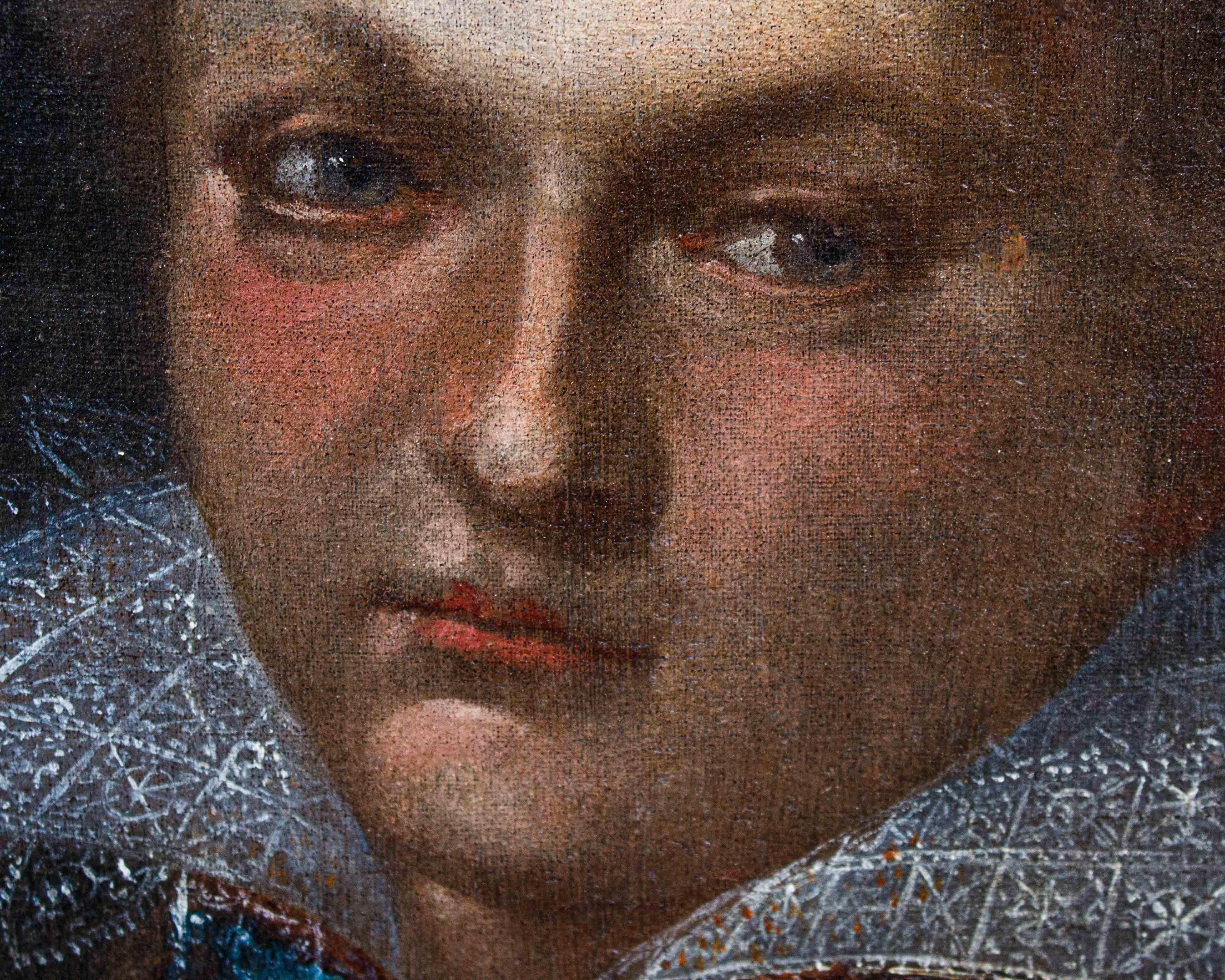 16th-17th Century Gentleman’s Portrait Oil on Canvas by Francesco Zucco For Sale 5