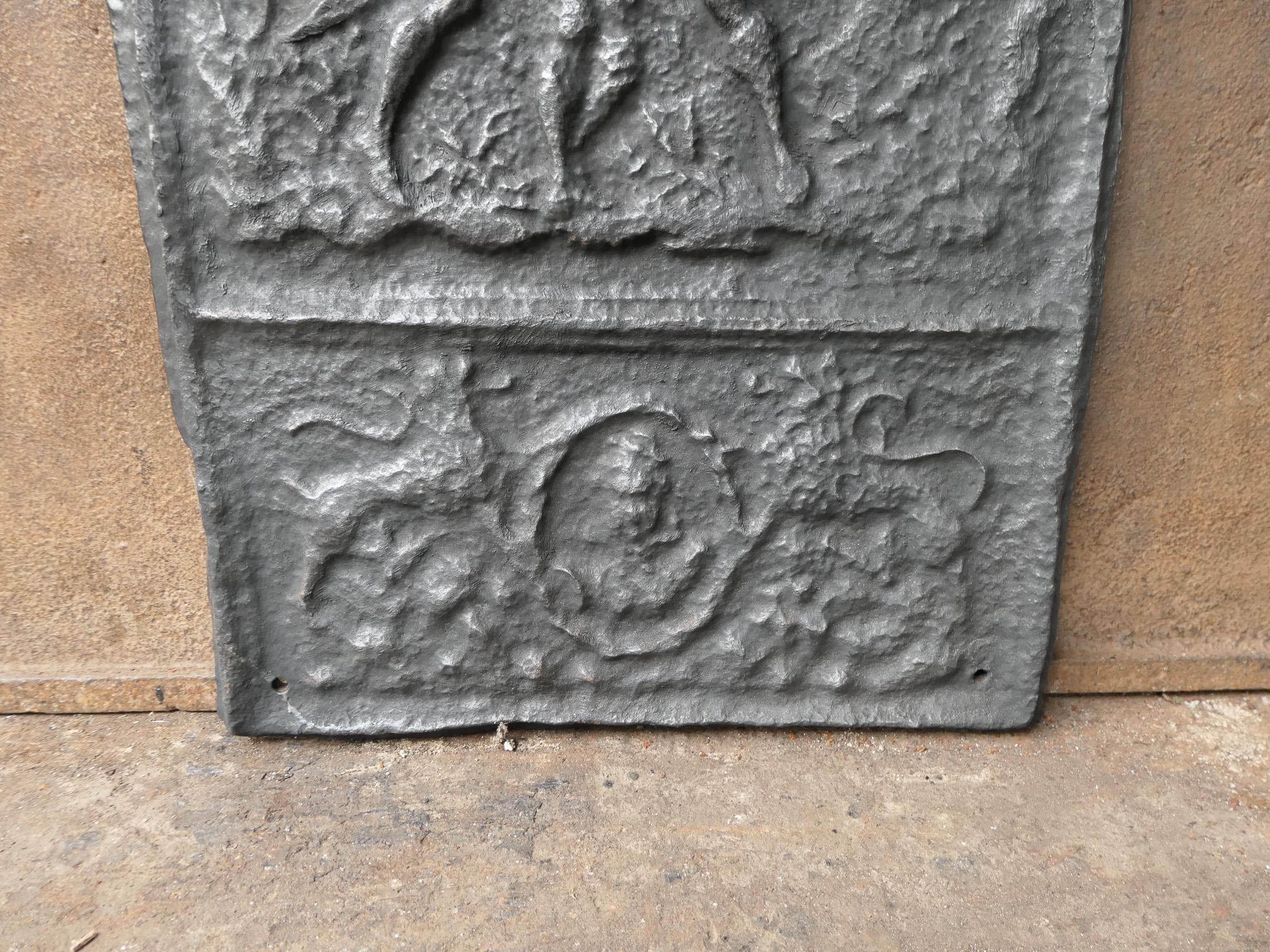 16th - 17th Century German Gothic 'Joab and Abner' Fireback / Backsplash For Sale 5