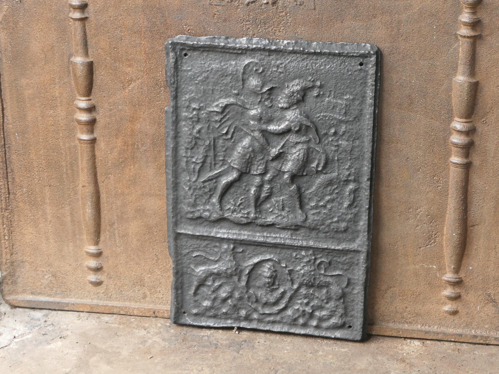 16th - 17th Century German Gothic 'Joab and Abner' Fireback / Backsplash For Sale 1
