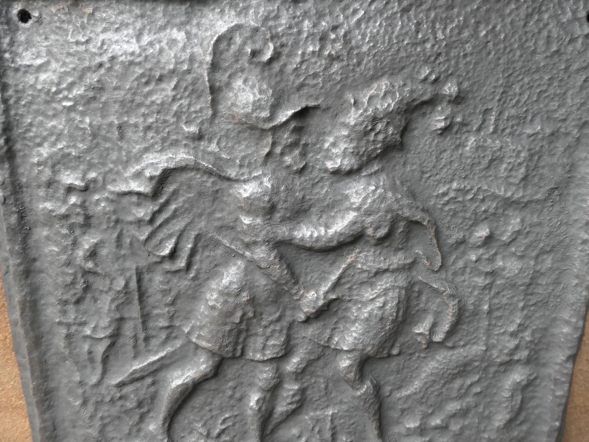 16th - 17th Century German Gothic 'Joab and Abner' Fireback / Backsplash For Sale 3