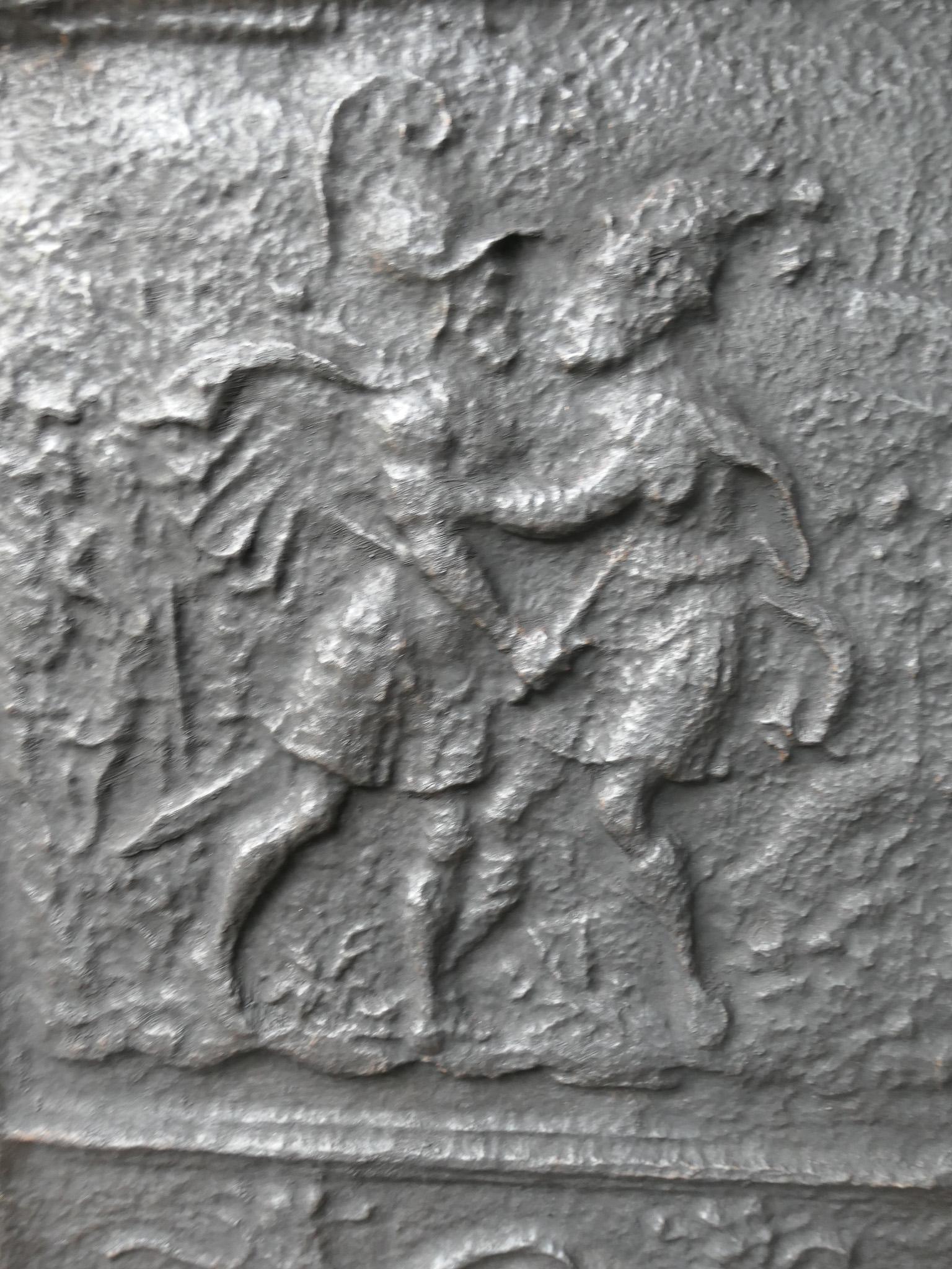 16th - 17th Century German Gothic 'Joab and Abner' Fireback / Backsplash For Sale 4