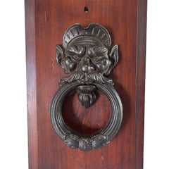 16th - 17th Century Italian Antique Mounted Metal Door Knocker - Venetian Décor