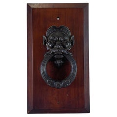 16th - 17th Century Italian Antique Mounted Metal Door Knocker - Venetian Décor