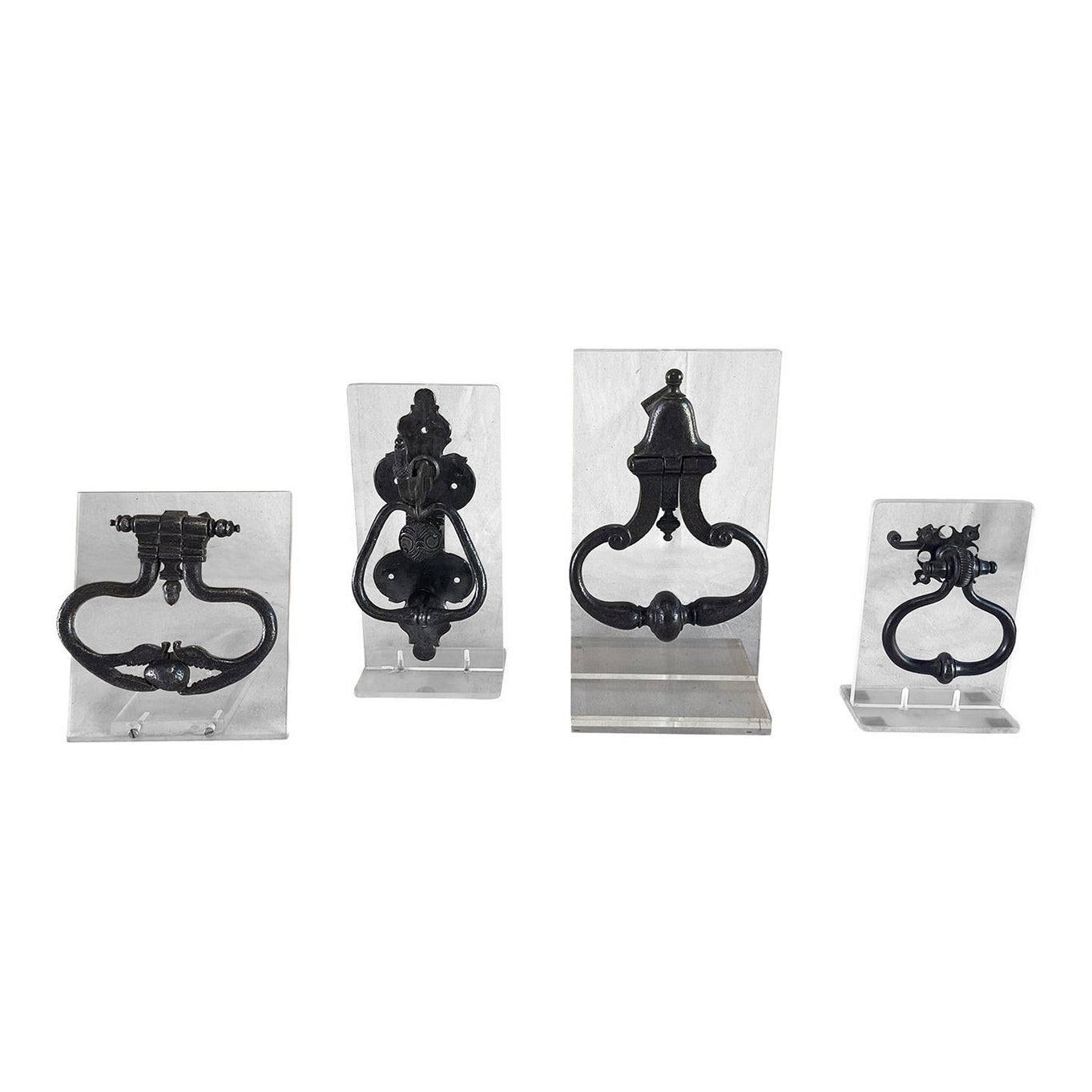 16th - 17th Century Italian Collection of Mounted Door Knockers - Venetian Décor For Sale
