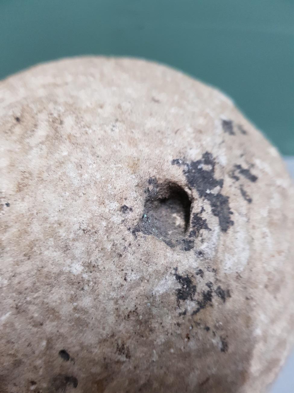 European 16th-17th Century Medieval Stone Cannonball