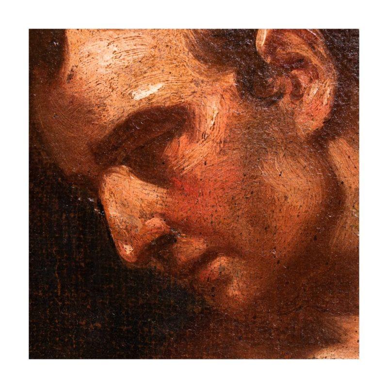 16th-17th Century St. John Baptist Painting Oil on Canvas by Bertolotto 3