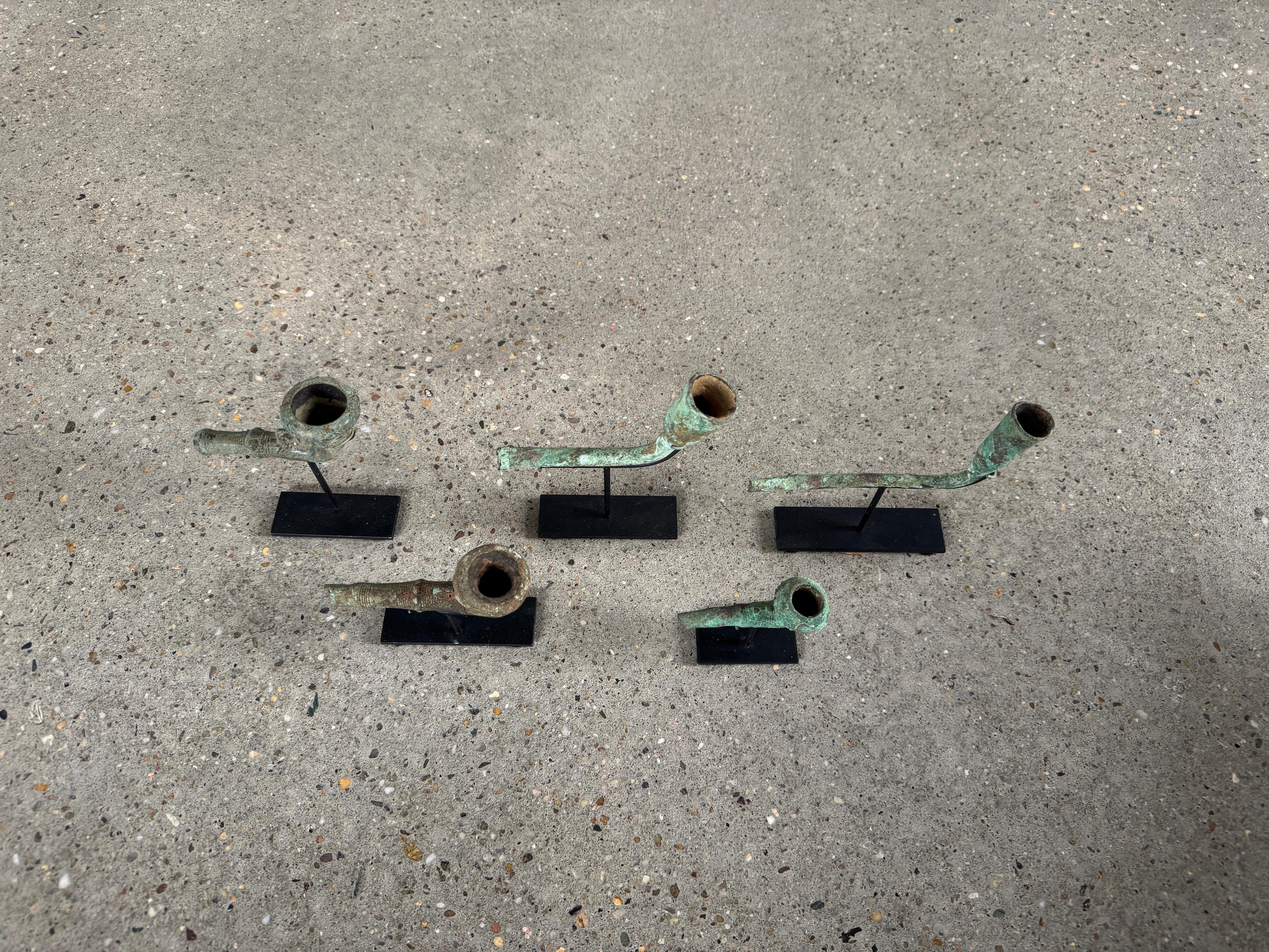 16th-18th Century Bronze Pipe Heads excavated from Central Highlands, Vietnam For Sale 1