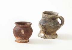 German Cup with Handle, Early 17th Century Pot, Delft/German/Low Countries