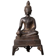 16th century 16th century bronze Lanna Buddha statue from Thailand
