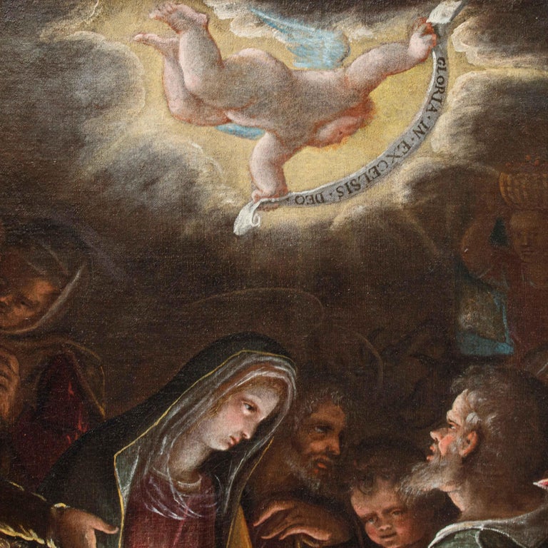 16th Century Adoration of the Shepherds Painting Attributed to Luca ...