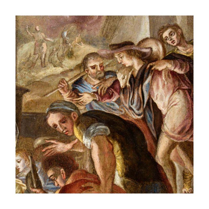 16th Century Adoration of The Shepherds Painting Oil on Copper For Sale 7