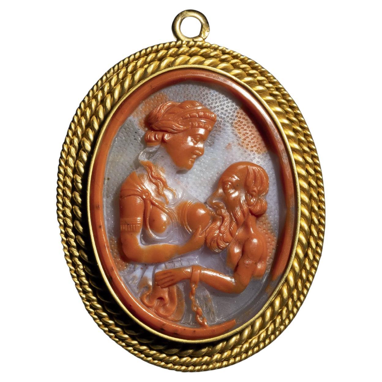 Colgante de ágata camafeo romano del siglo XVI en venta