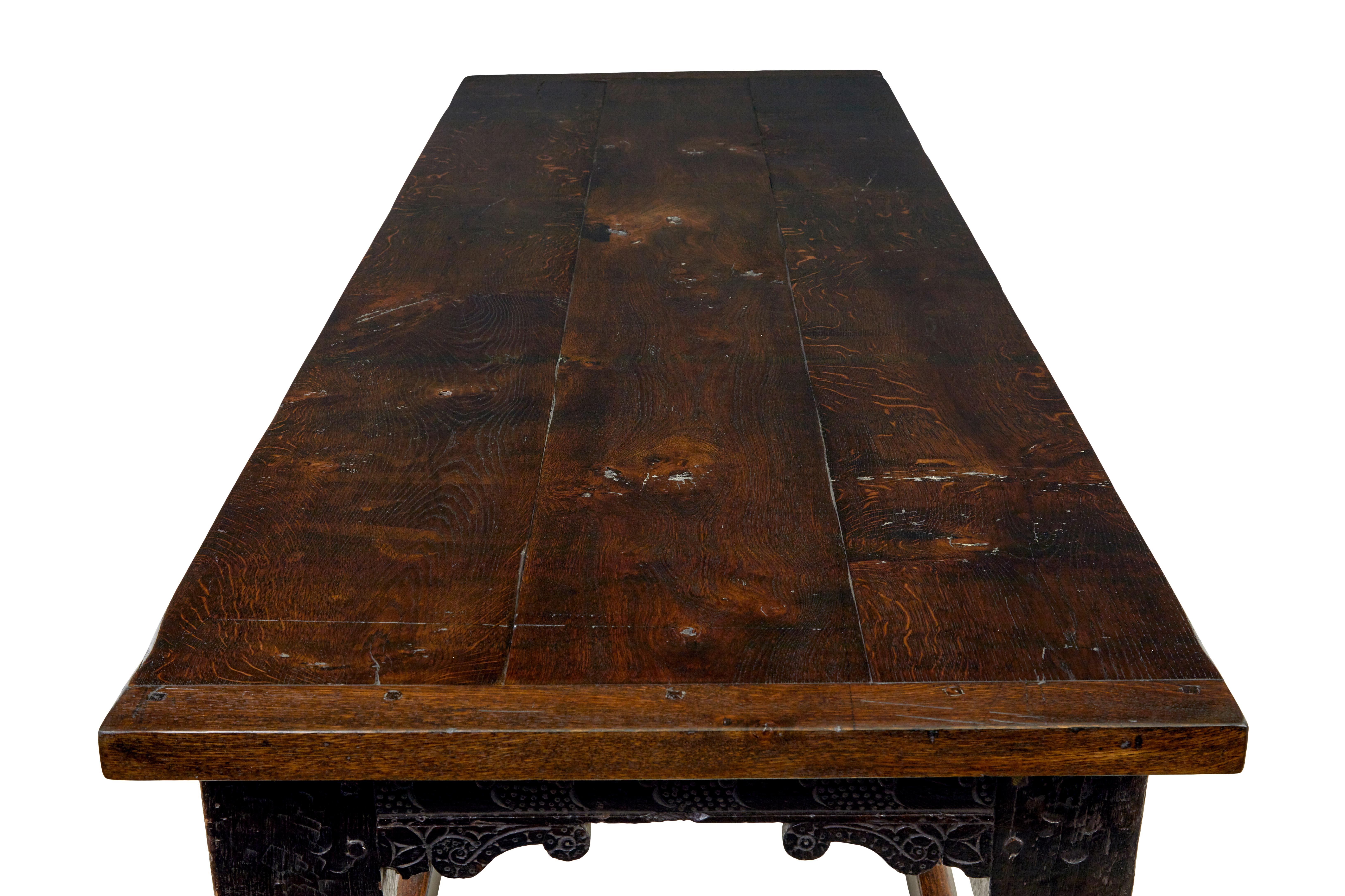 18th Century and Earlier 16th century and later Elizabethan solid oak refectory table