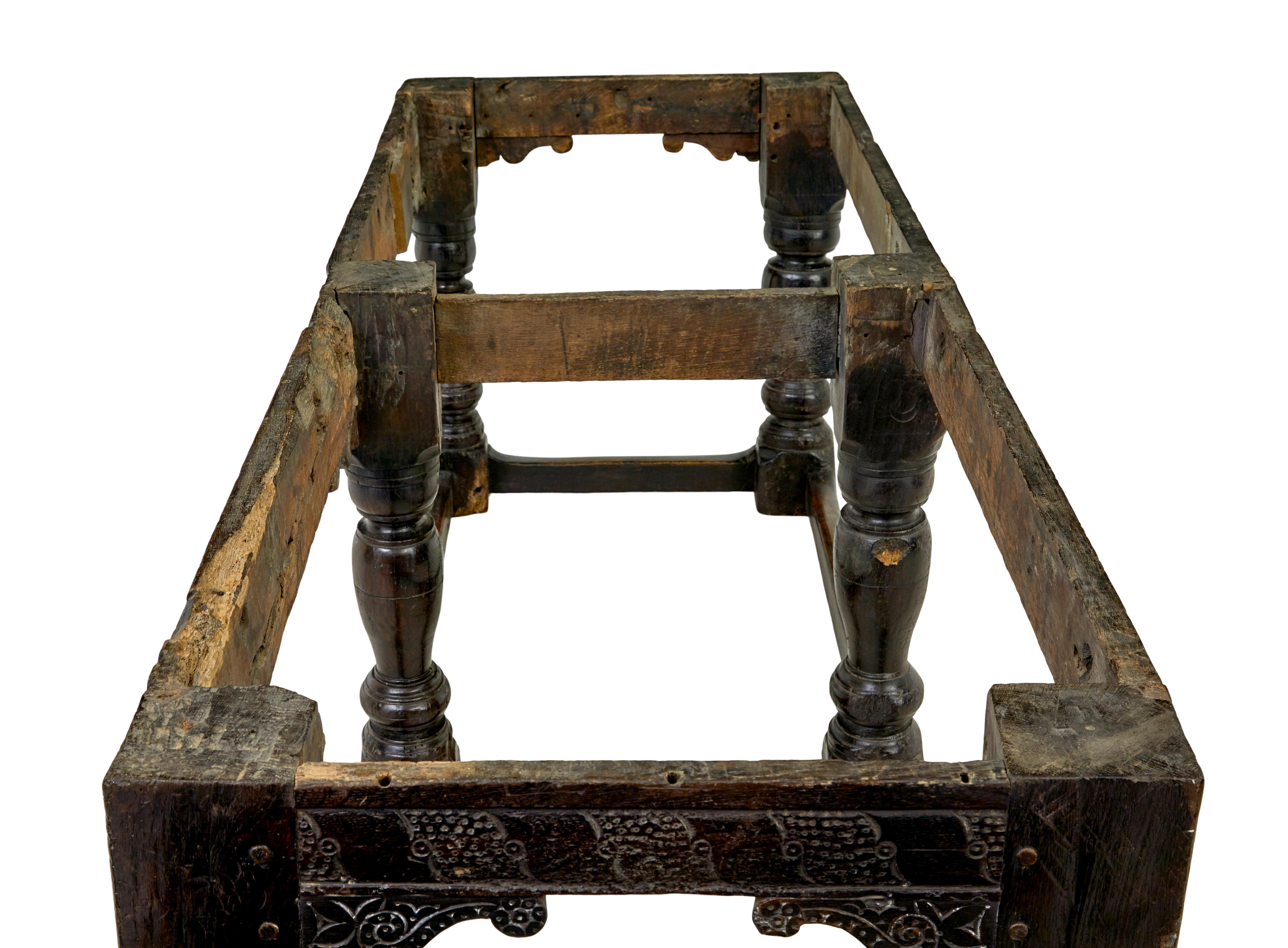 16th century and later Elizabethan solid oak refectory table 2