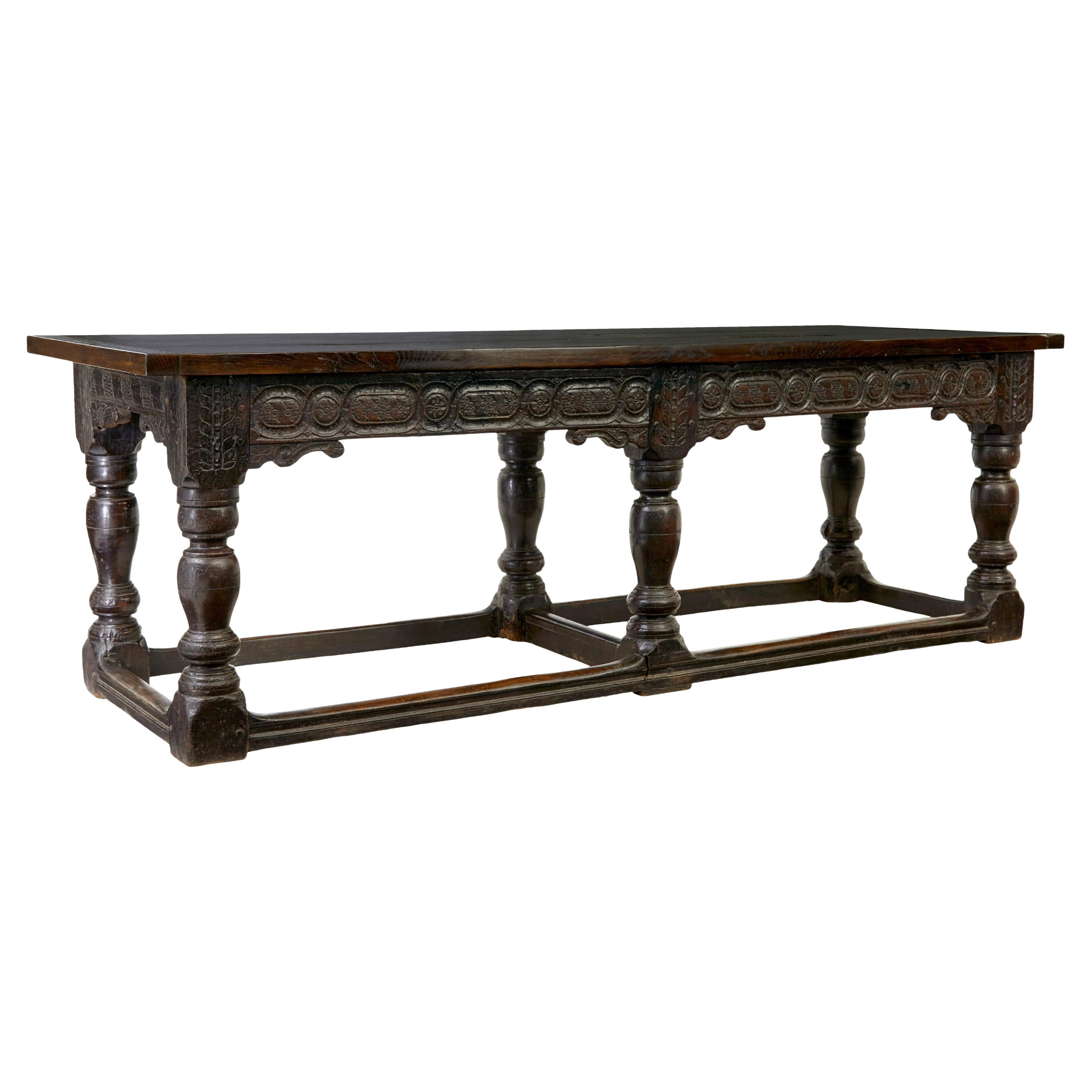 16th century and later Elizabethan solid oak refectory table
