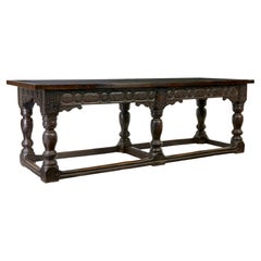 16th century and later Elizabethan solid oak refectory table