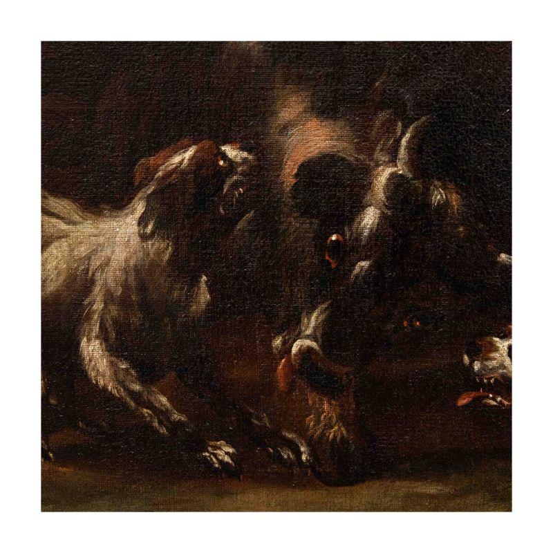 16th Century Animals Painting Oil on Canvas by Crivellino For Sale 2