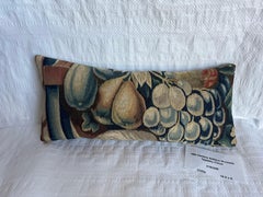 16th Century Antique Brussels Fruit Tapestry Pillow