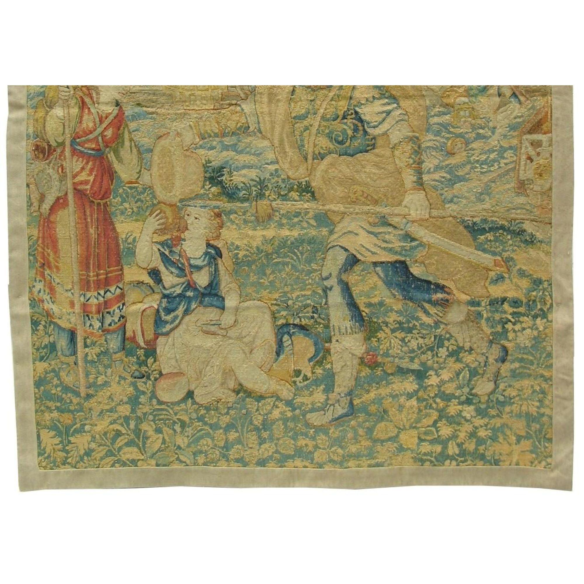 Unknown 16th Century Antique Brussels Tapestry 7'4