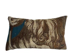 16th Century Antique Brussels Tapestry Pillow with Renaissance Pattern