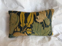 16th Century Antique Brussels Verdure Tapestry Pillow
