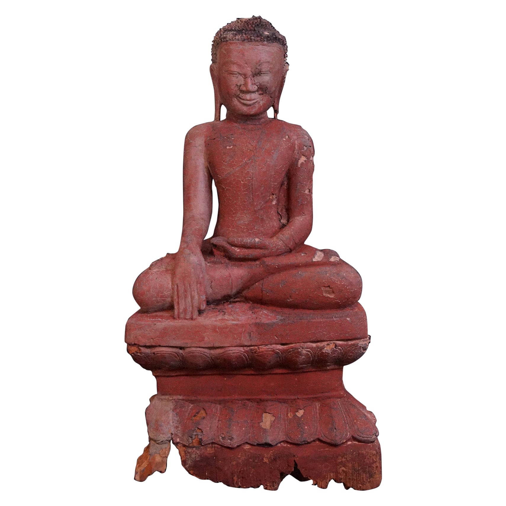 Bouddha birman ancien du XVIe siècle, provenant de Birmanie
