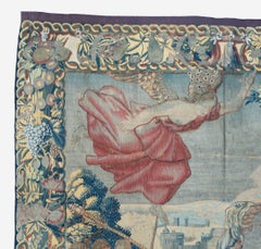 Antique 16th Century Brussels Baroque Mythological Tapestry with Angel
