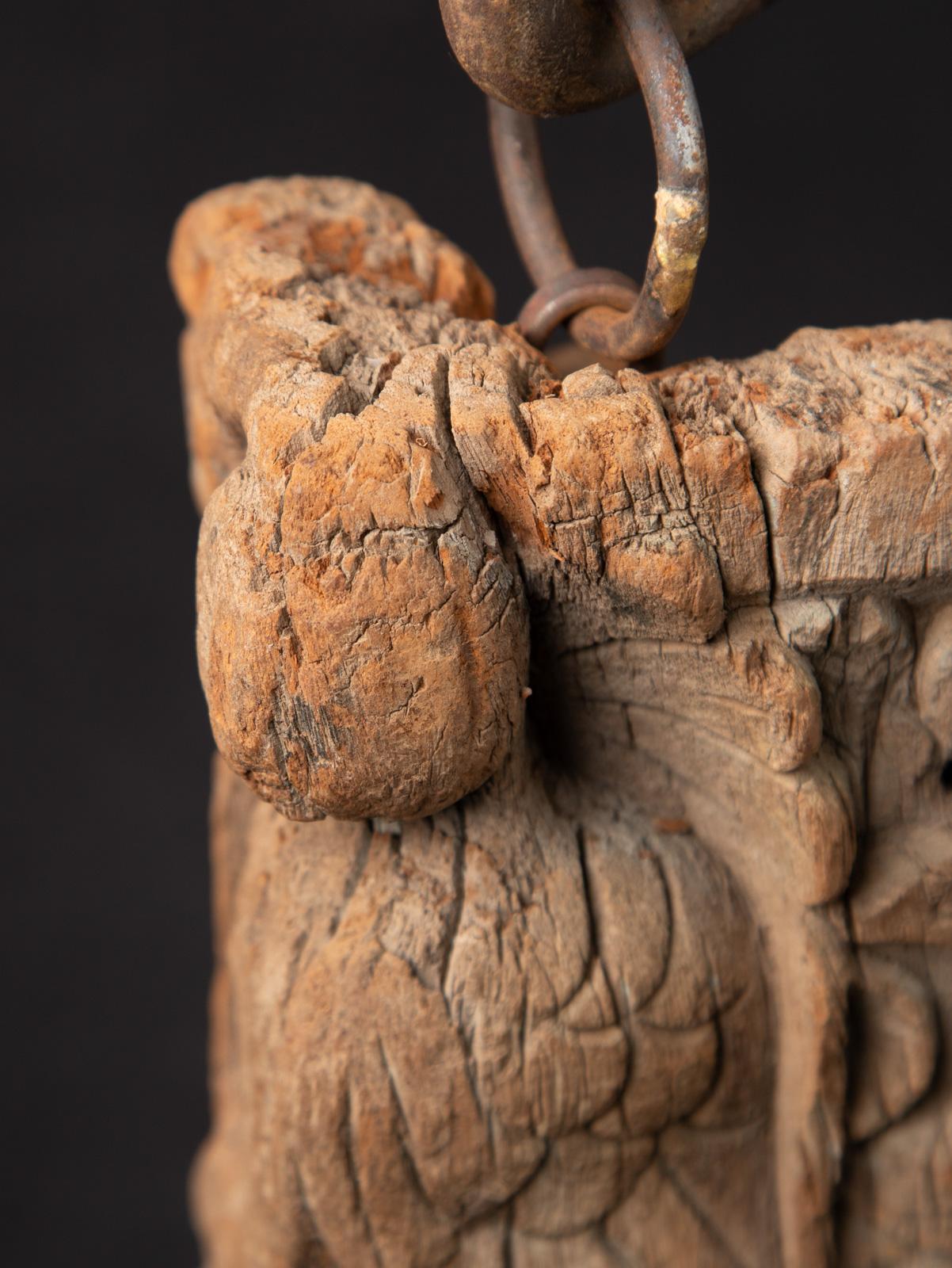 16th century Antique Indian wooden Temple fragment from India For Sale 9