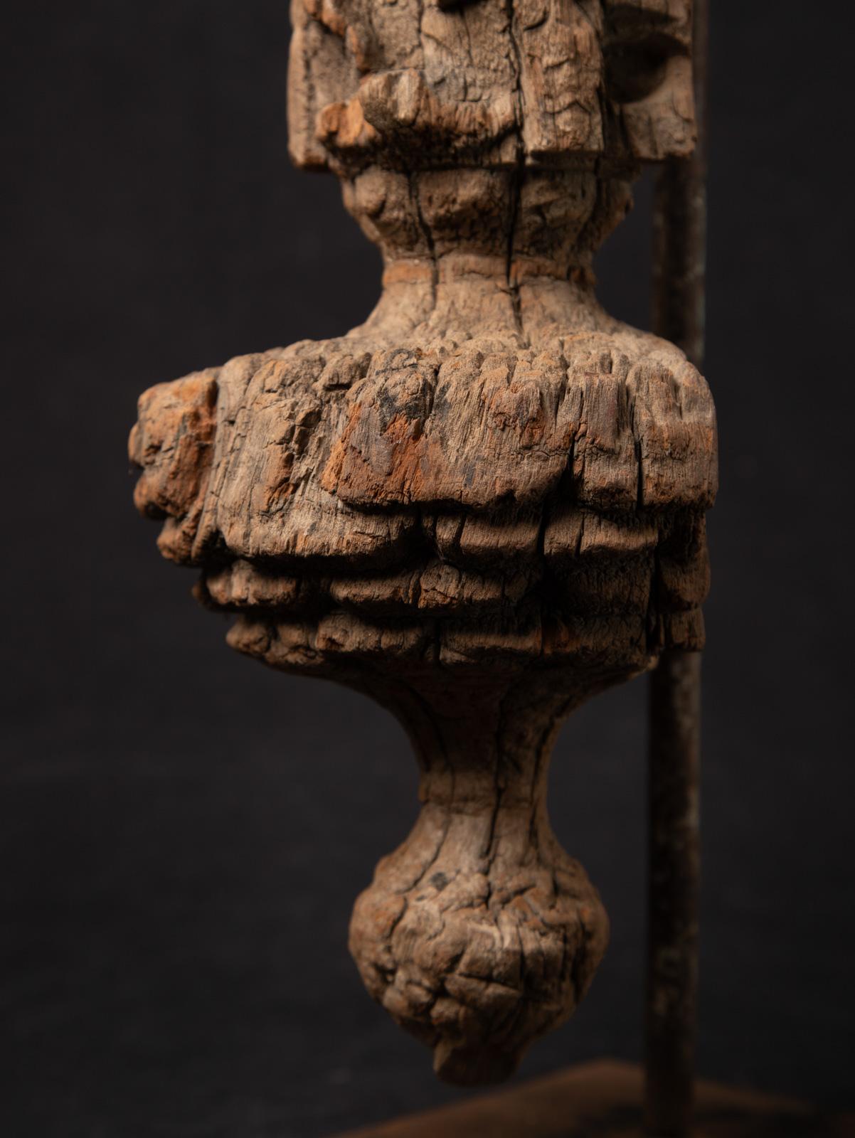 16th century Antique Indian wooden Temple fragment from India For Sale 11