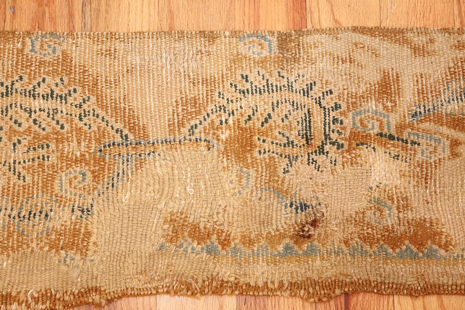 16th Century Antique Spanish Cuenca Fragment 2' x 6'2