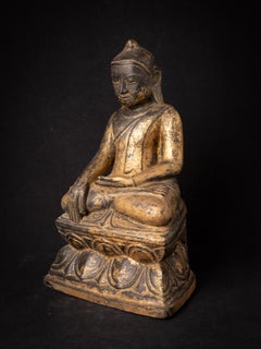 16th century Antique wooden Burmese Buddha statue from Burma