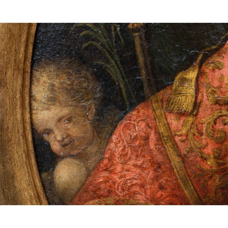 Oiled 16th Century Beato Giovanni Cacciafronte De Sordi Painting Oil on Canvas