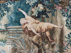 18th Century Beauvais Tapestry, Apollo and Daphne in the Forest