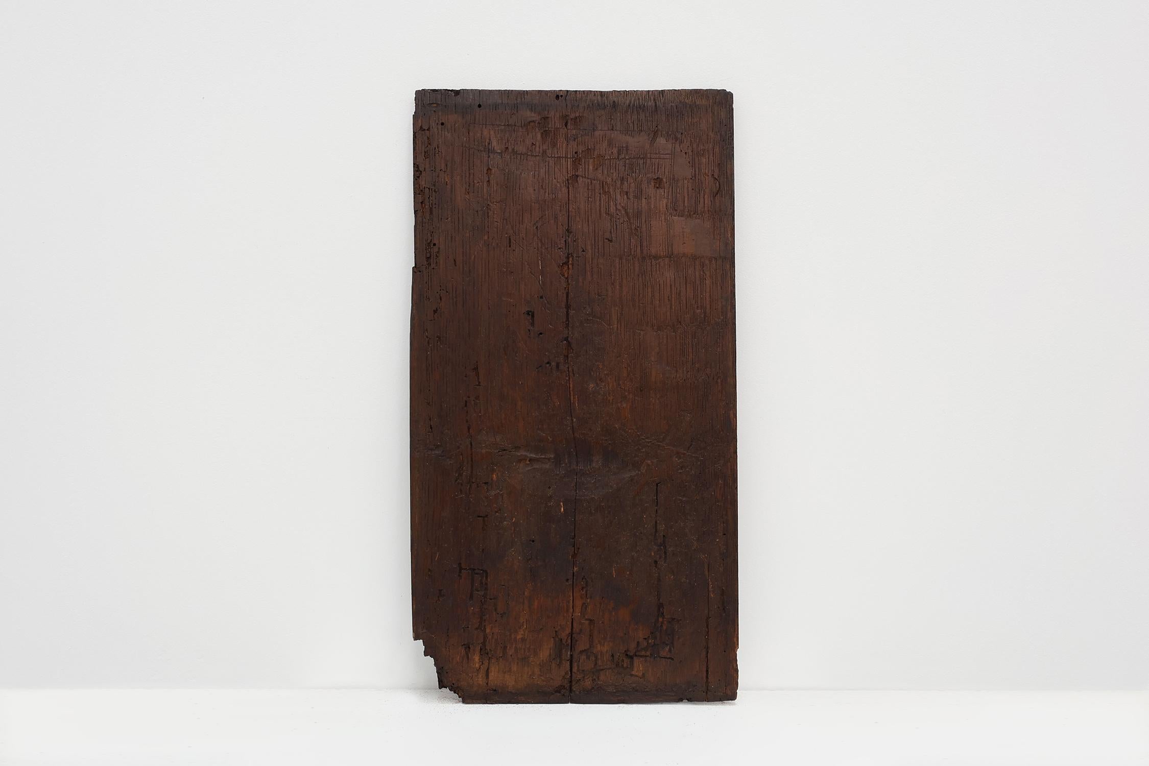16th Century Belgian Gothic Oak Panel For Sale 5