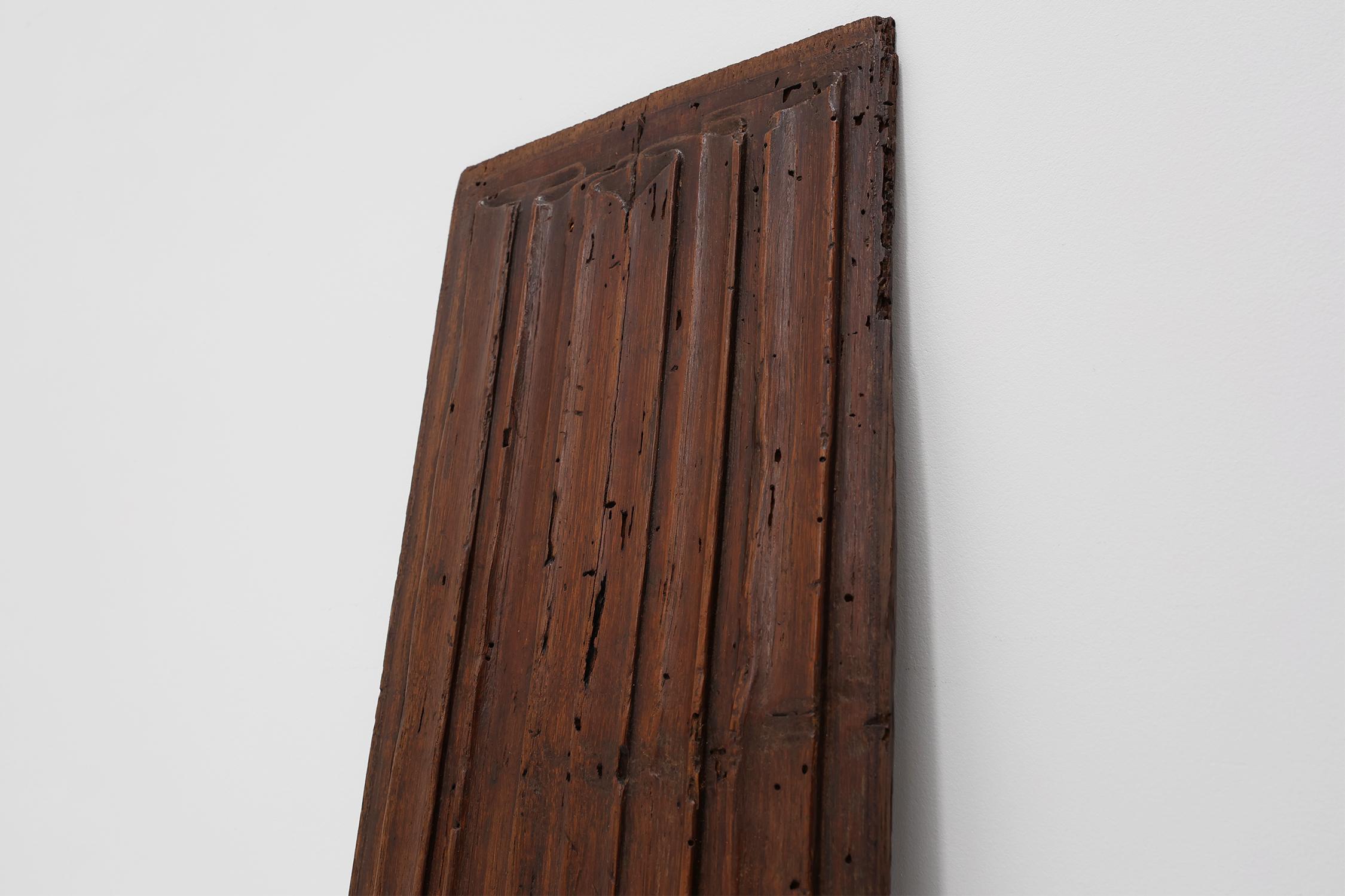 Hand-Carved 16th Century Belgian Gothic Oak Panel For Sale