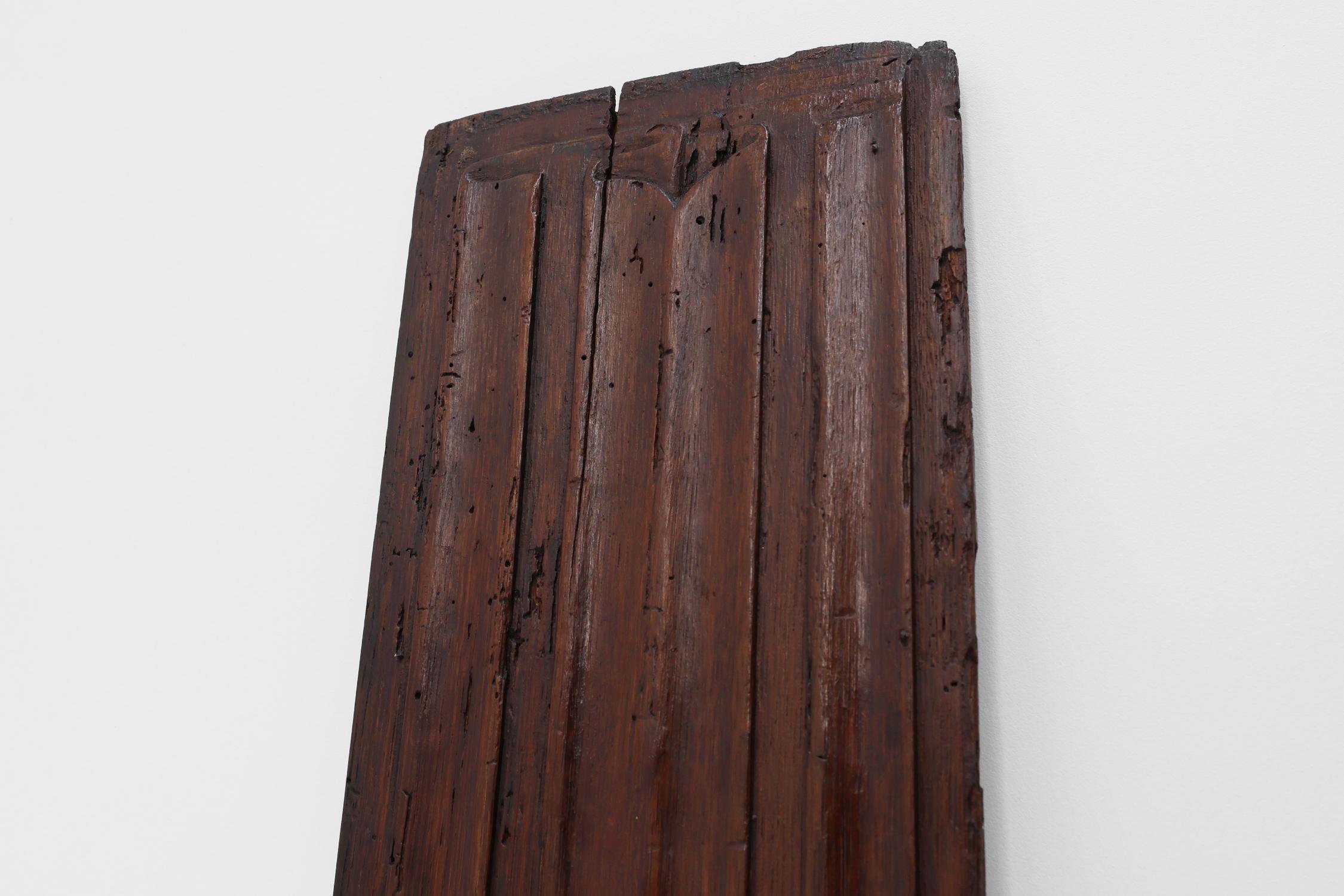 Hand-Carved 16th Century Belgian Gothic Oak Panel For Sale