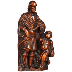 16th Century Boxwood Carving of St Joseph, Antwerp, circa 1580 - 1600